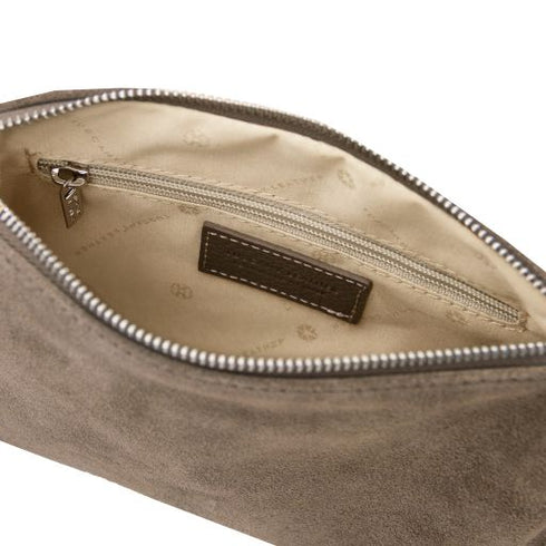 Nomade - Suede leather fringe clutch